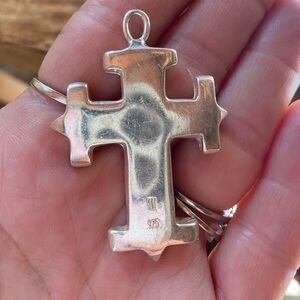Robert Lee Morris Heavy 925 Sterling Silver Cross Pendant Approx 36 grams